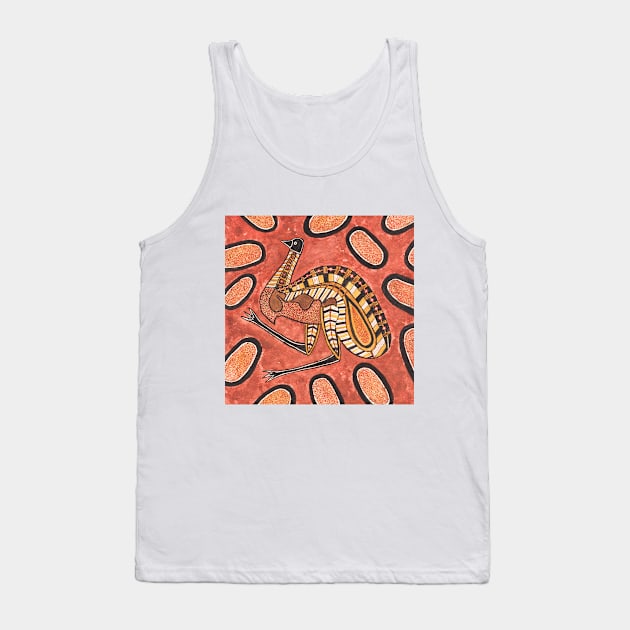 Emu - Aboriginal Inspired Art Painting Tank Top by seanfleming